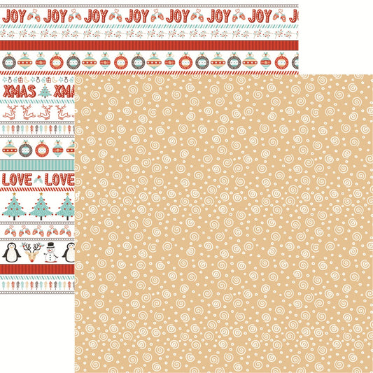 Reminisce Santa Squad Holiday Swirl Scrapbook paper