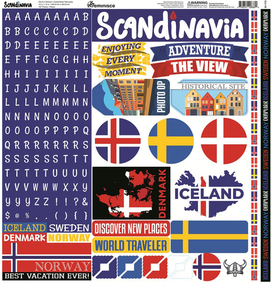 Scadinavia Travel Scrapbook Stickers