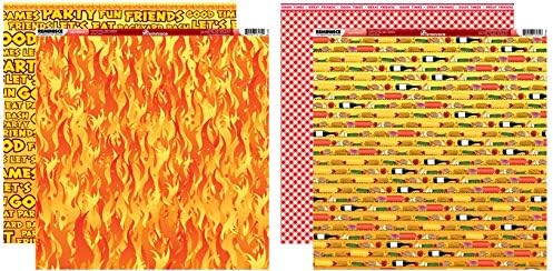 Reminisce Celebration Series Barbecue Grilling Scrapbook paper