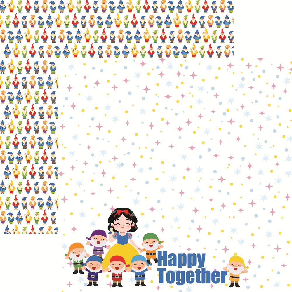Happy Together - Snow White - 12x12 Scrapbook Paper