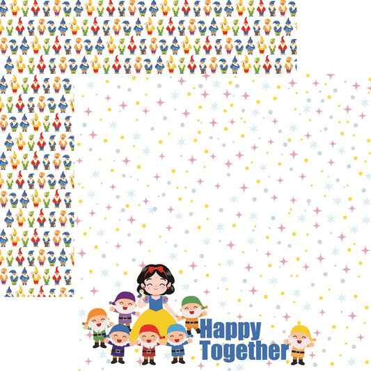 Happy Together - Snow White - 12x12 Scrapbook Paper
