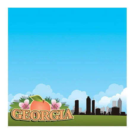 The State Line Georgia Scrapbook Paper