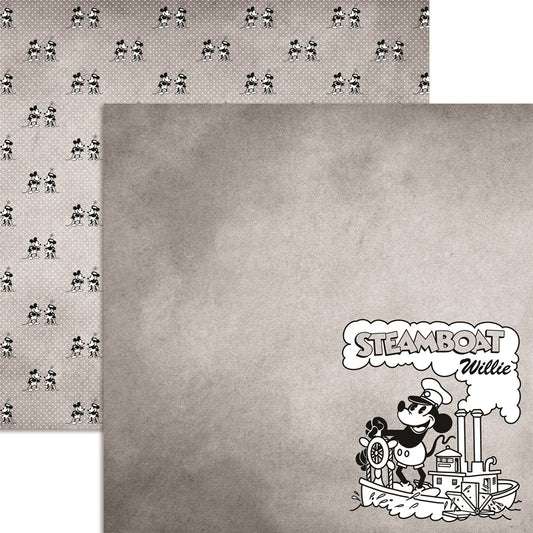 Steamboat Willie High Seas Scrapbook Paper by Reminisce