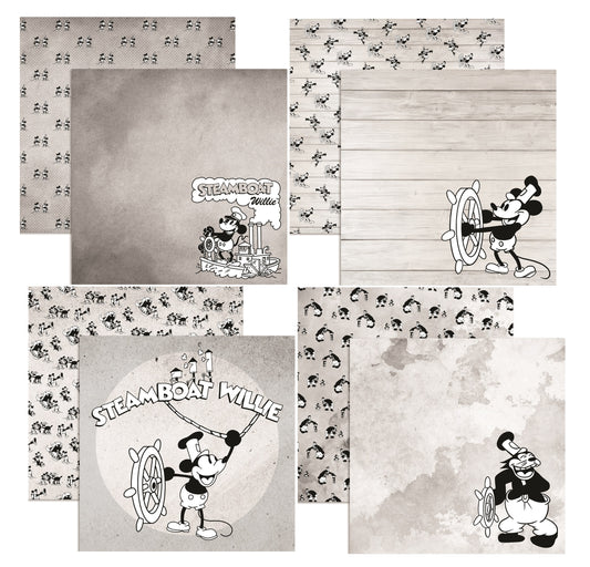 Steamboat Willie Scrapbook Paper Assortment Set
