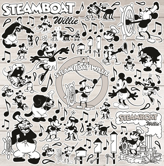 Reminisce Steamboat Willie Stickers
