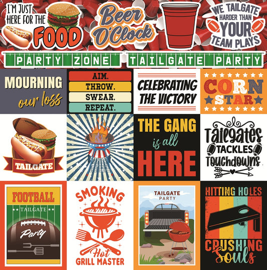 Reminisce Tailgate Party Stickers