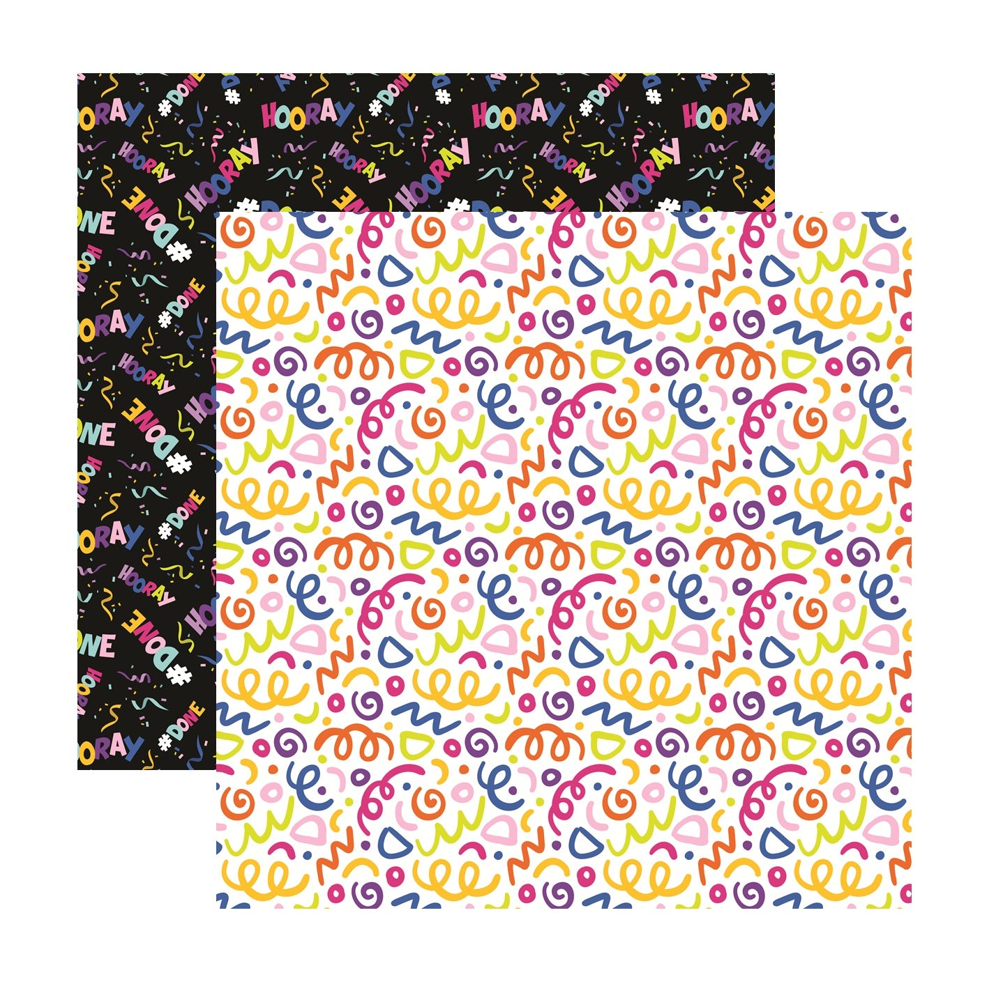 Confetti and Streamers The School Years Scrapbook Paper