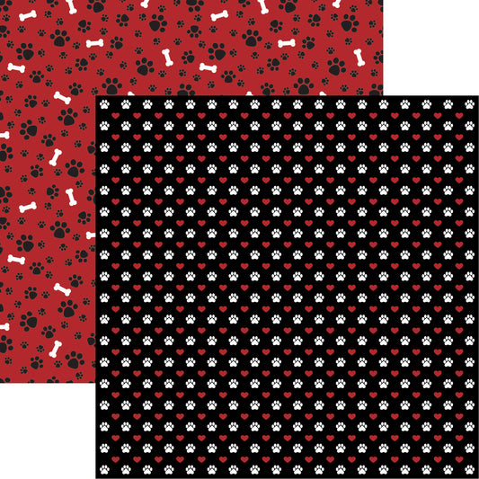 Reminisce Unleashed Puppy Love Scrapbook Paper