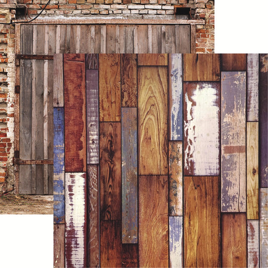 Reminisce Vintage Wood 1 Scrapbook Paper