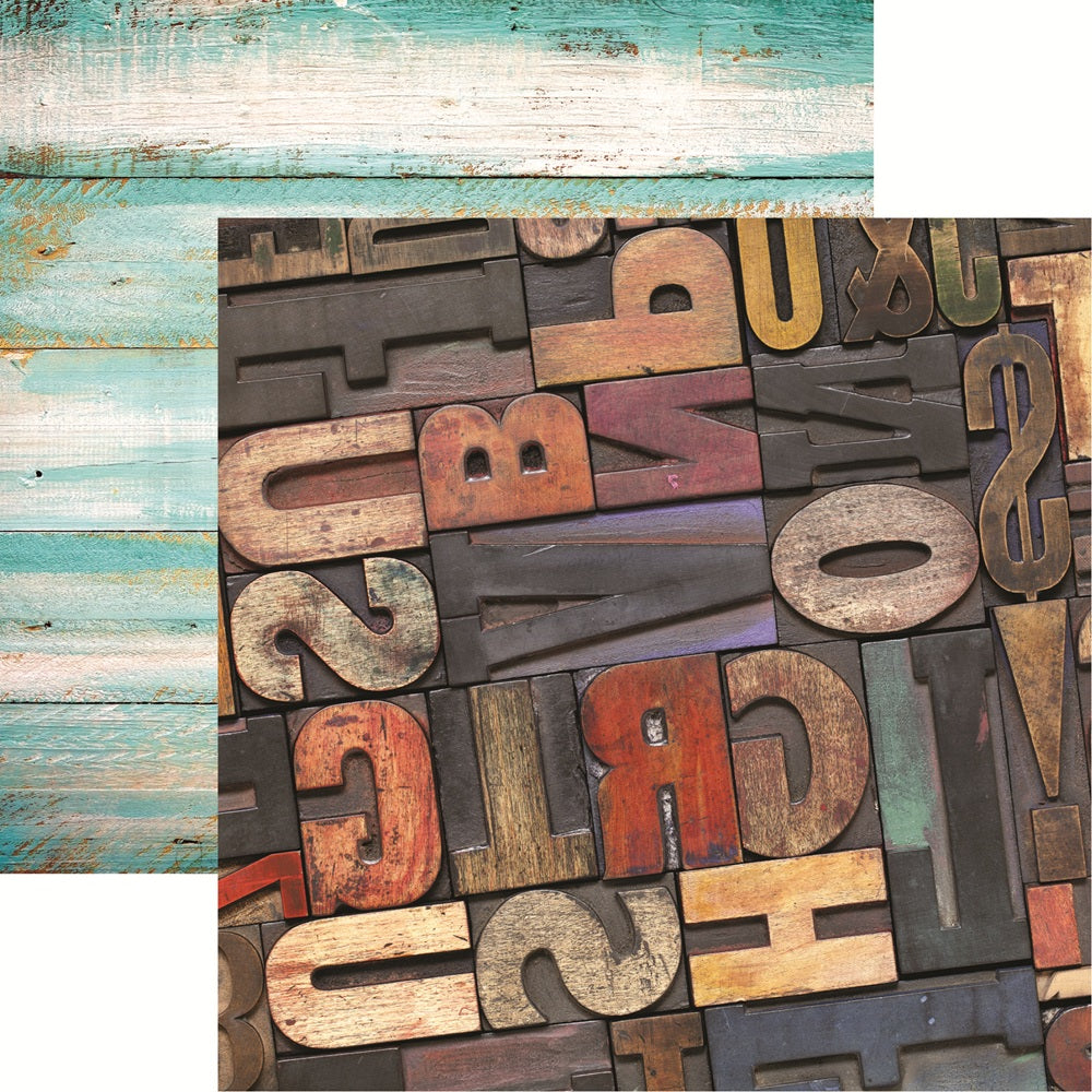 Reminisce Vintage Wood II Scrapbook Paper