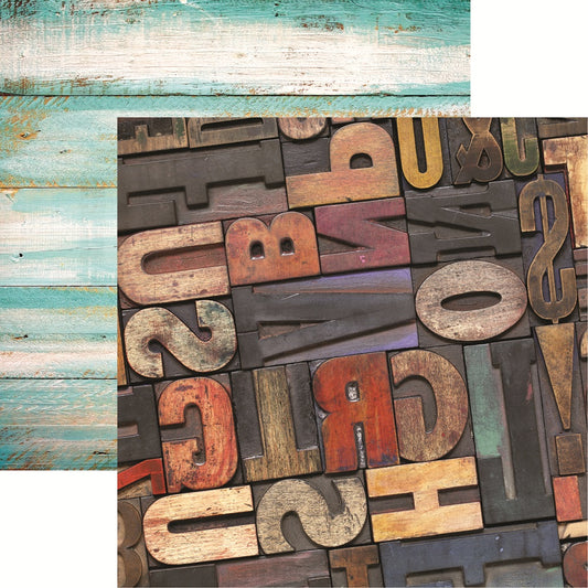Reminisce Vintage Wood II Scrapbook Paper