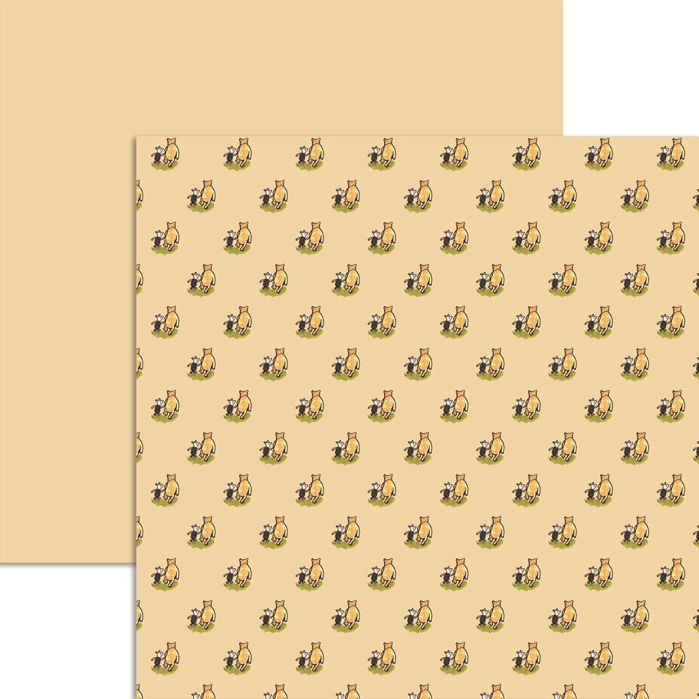 Classic Pooh Little Prints - How Lucky Am I Scrapbook Paper