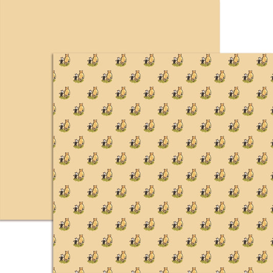 Classic Pooh Little Prints - How Lucky Am I Scrapbook Paper