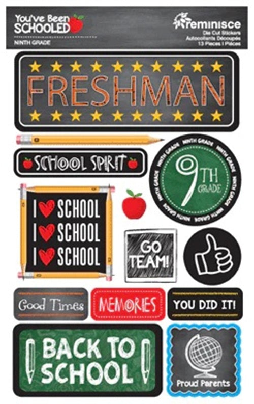 Reminisce You've Been Schooled Freshman 9th Grade Stickers