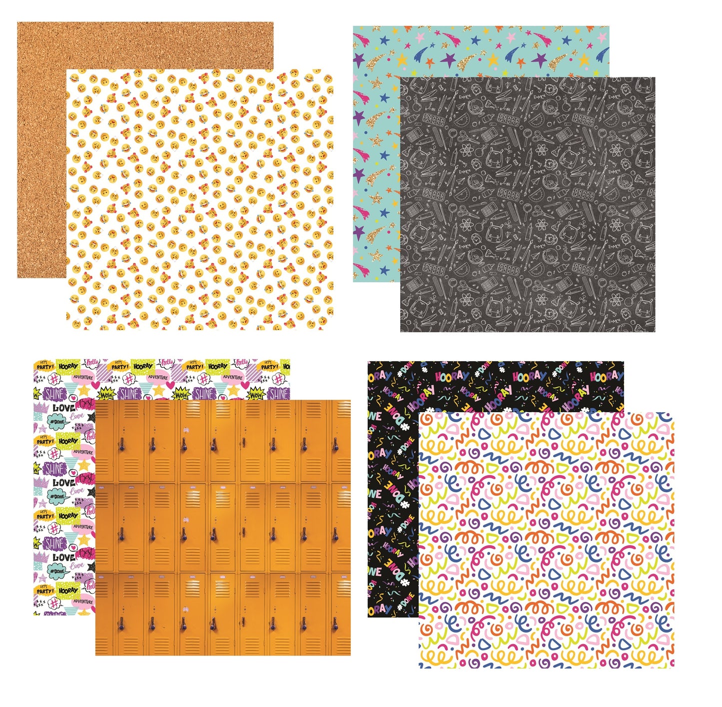 Reminisce The School Years Scrapbook Paper Assortment Set