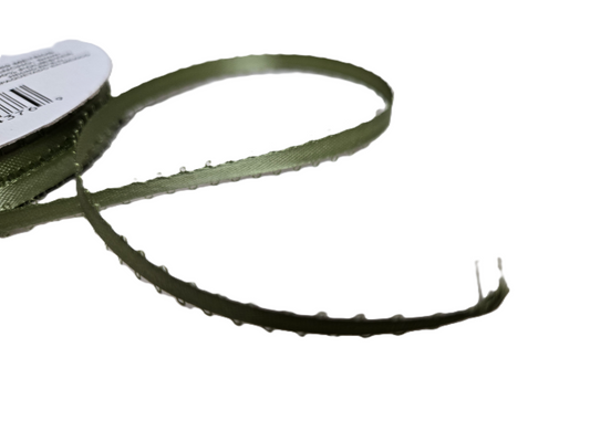 Olive Green Eyelet Ribbon