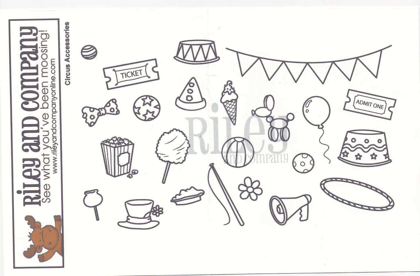 Riley & Co Circus Accessories Stamp Set - Unmounted