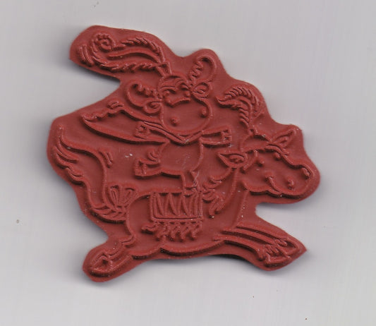 Riley and Co Circus Riley Horseback Riding Rubber Stamp