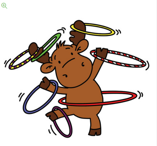 Riley and Co Hula Hoop Rubber Stamp