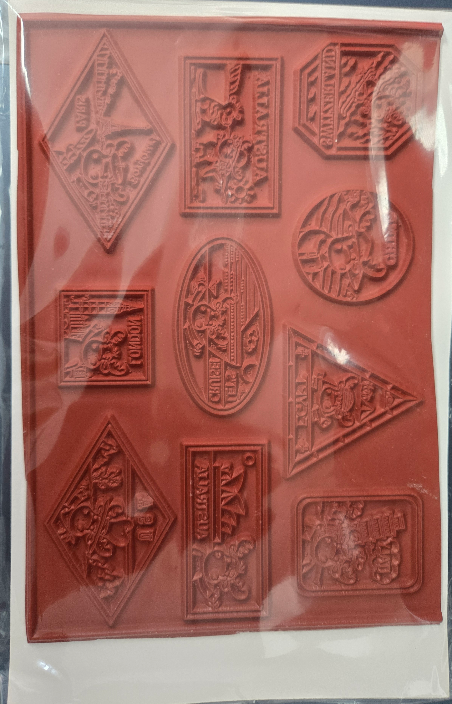 Riley & Co Travel Stickers Rubber Stamp Set - Unmounted