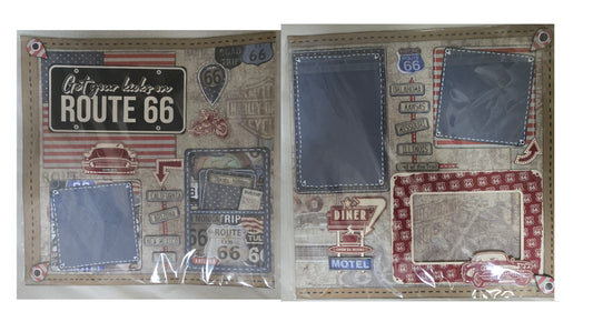 Route 66 Premade Scrapbook Layout
