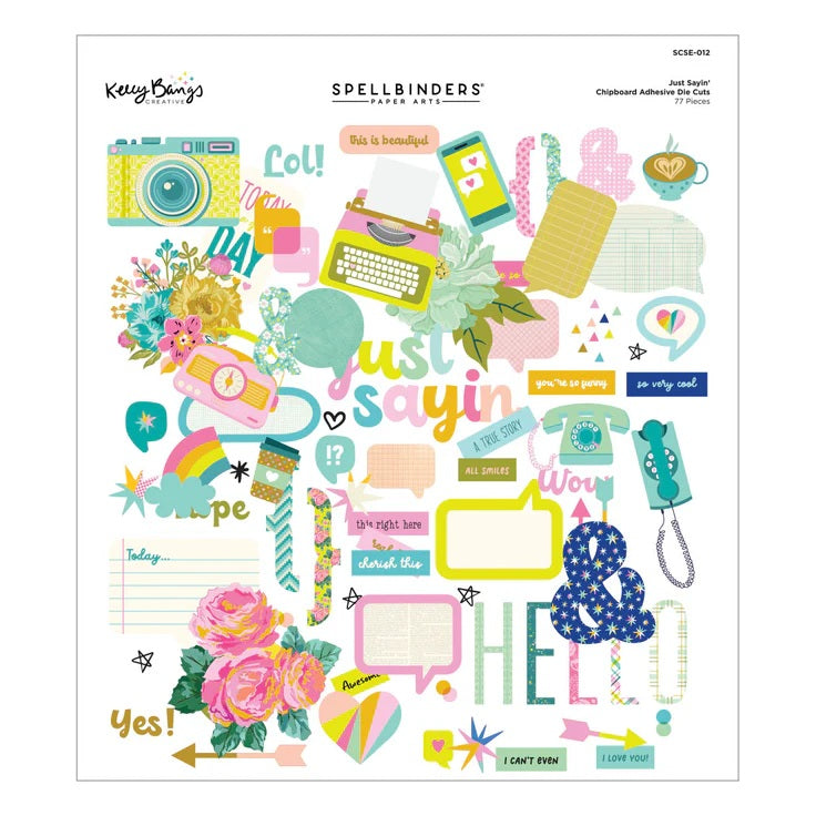 Just Sayin Chipboard Sticker Embellishments