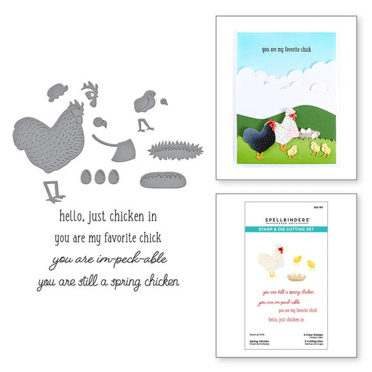 Spellbinders Spring Chickens Dies Set
