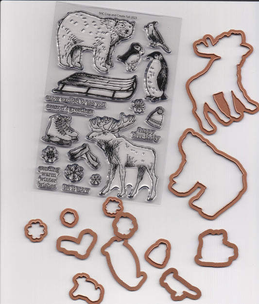 SHC Crop and Create Fall Stamp and Die Set