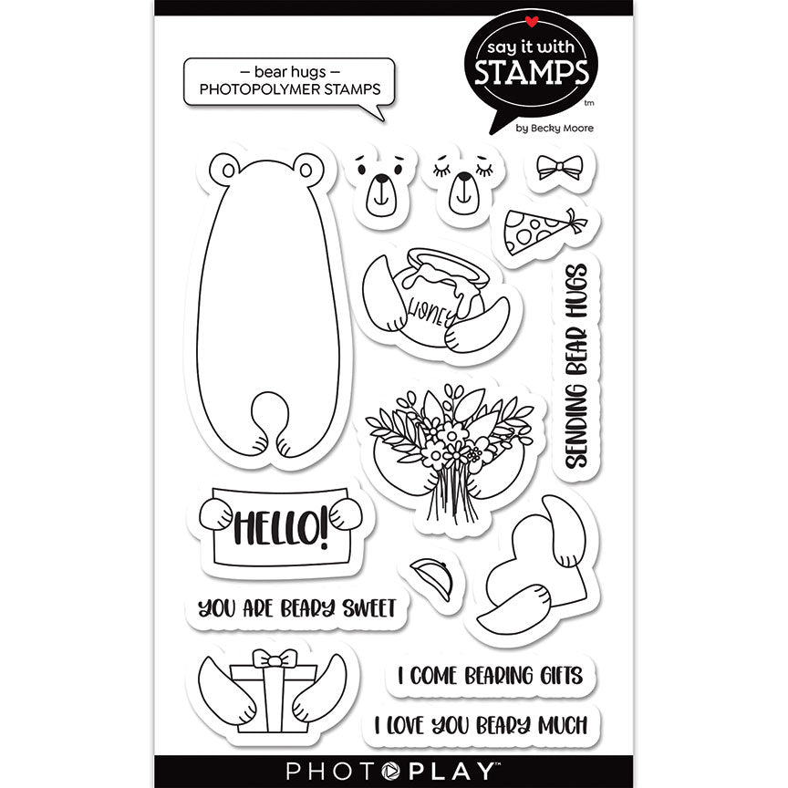 Photo Play Say it With Stamps Bear Hugs Stamps