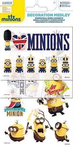 Minions Chipboard Dimensional Stickers Set
