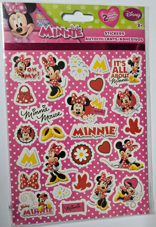 Minnie Mouse Disney Stickers 2 Full Sheets