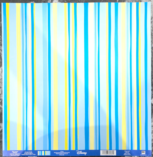 Sandylion Blue thick Stripe Scrapbook Paper