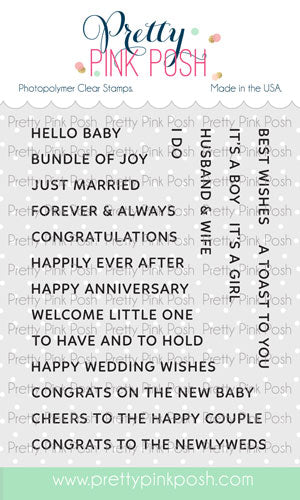 Occasions Sentiment Stamps by Pretty Pink Posh