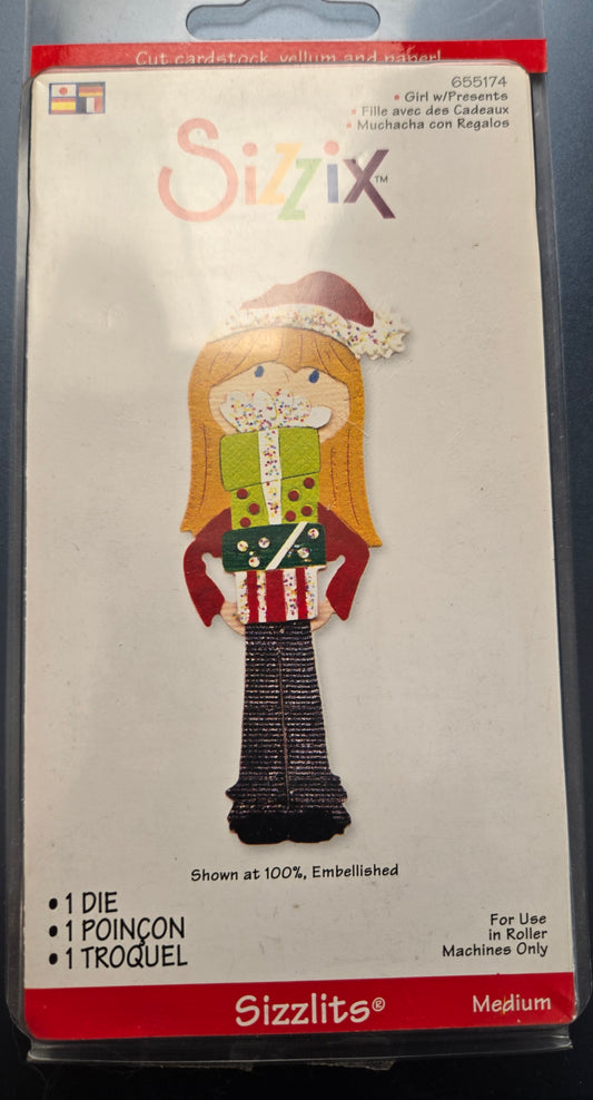 Girl w/Presents Sizzlits Die by Sizzix