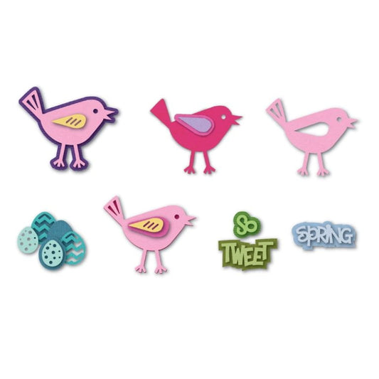 Sizzix Spring Birds Triplet Dies 660136