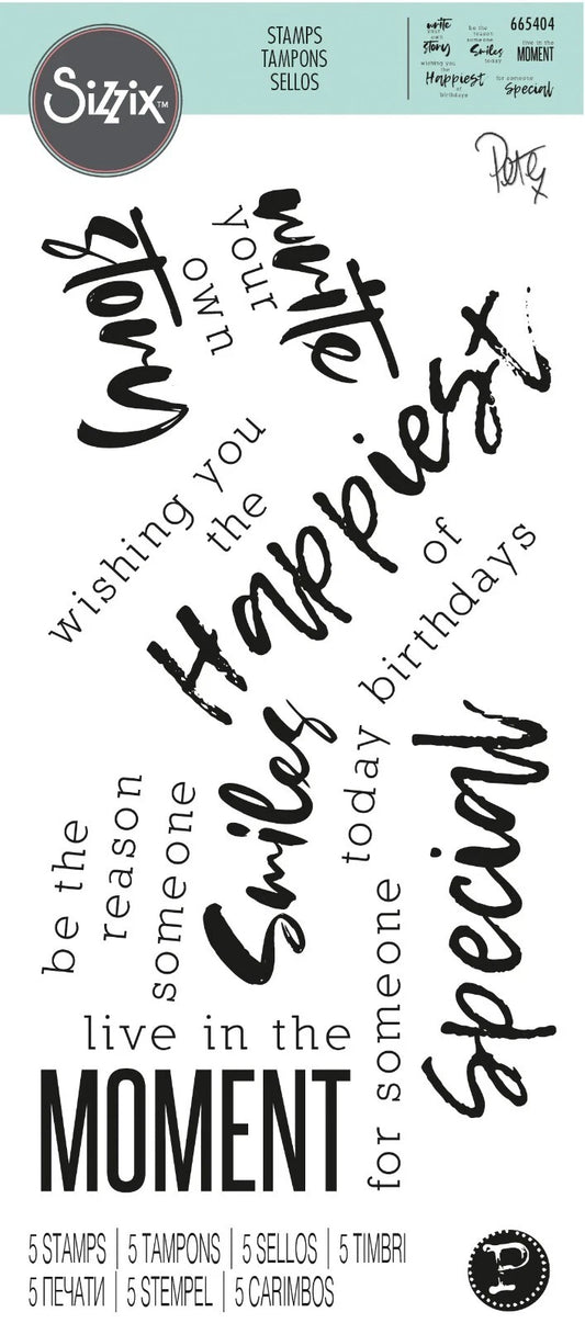 Sizzix Sunnyside Sentiments #2 Stamp Set