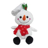 Plush Holiday Snowman in Chef Hat