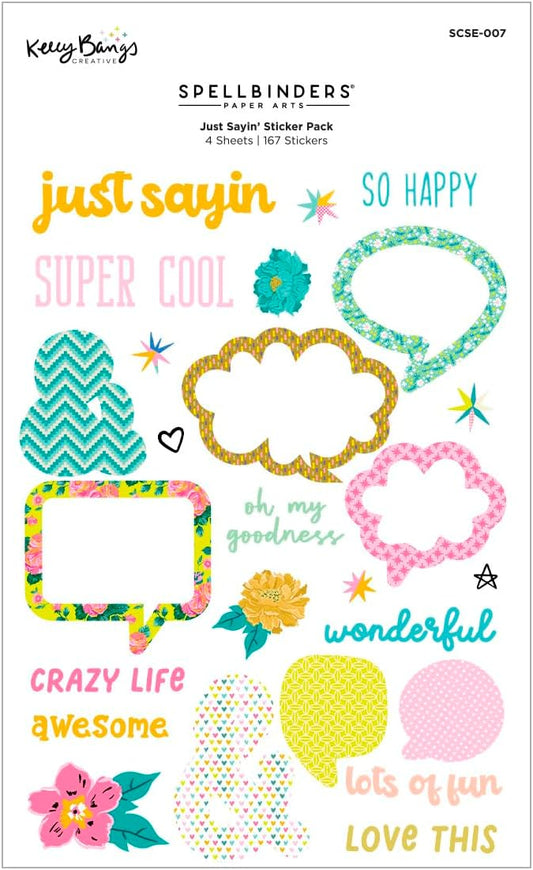 Just Sayin Sticker Set by Kelly Bangs