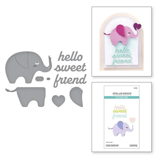 Spellbinder's Peanut's Heartfelt Hello Elephant Die
