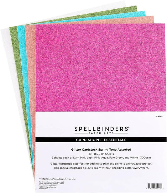 Spellbinders Spring Tones Glitter Cardstock Paper