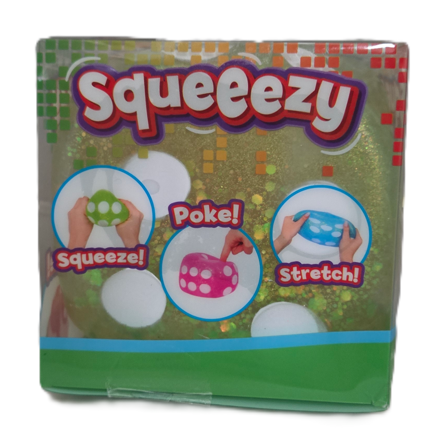 Squeezy Green Dice Squishy Toy