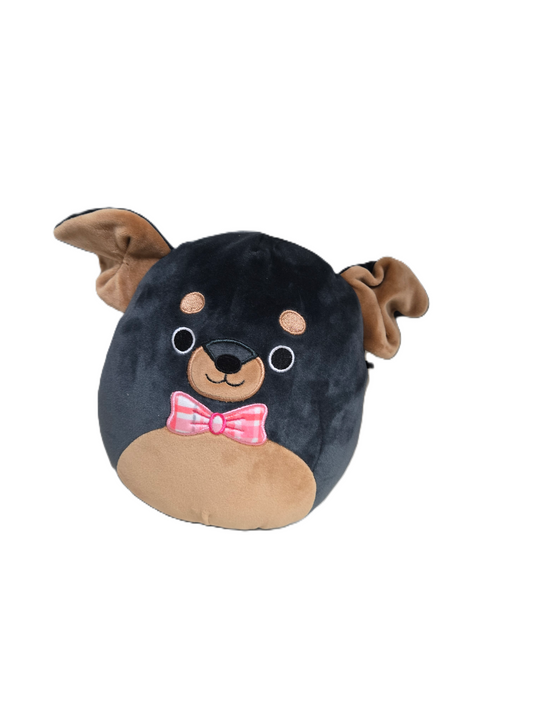 Mateo Dog Squishmallow with bow Tie