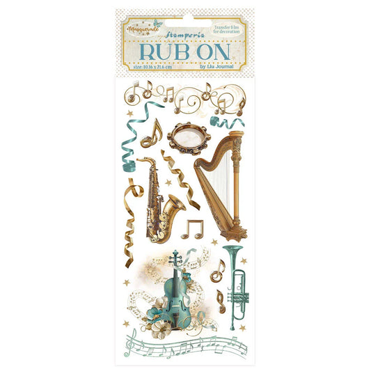Stamperia Masquerade Music RubOns