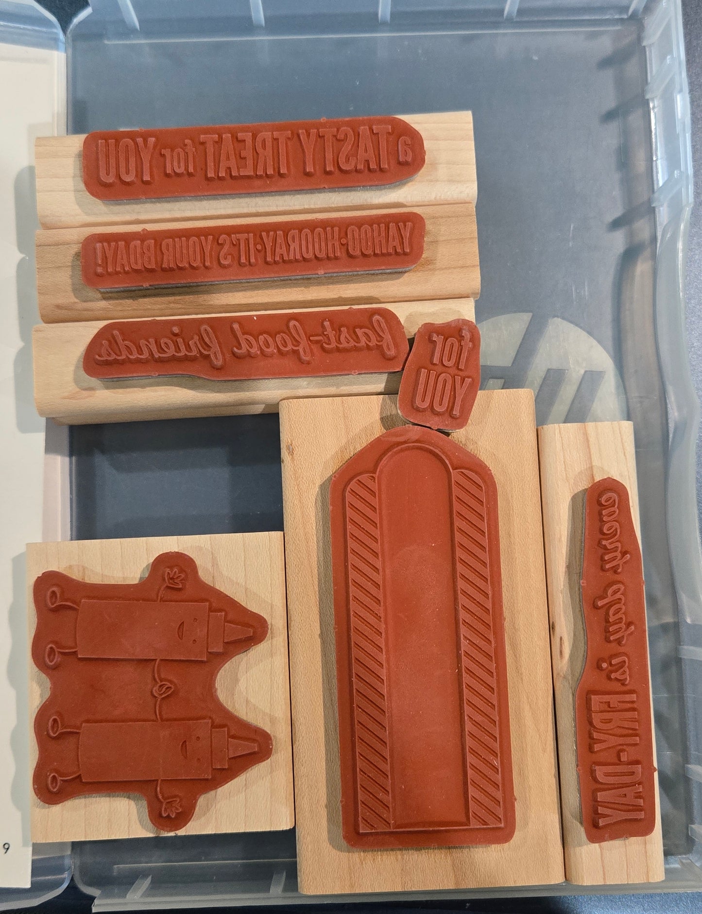 Fast Food Friends Stampin Up Rubber Stamp Set in Case