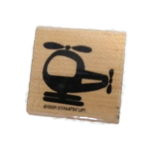 Stampin Up Helicopter Wood Stamp