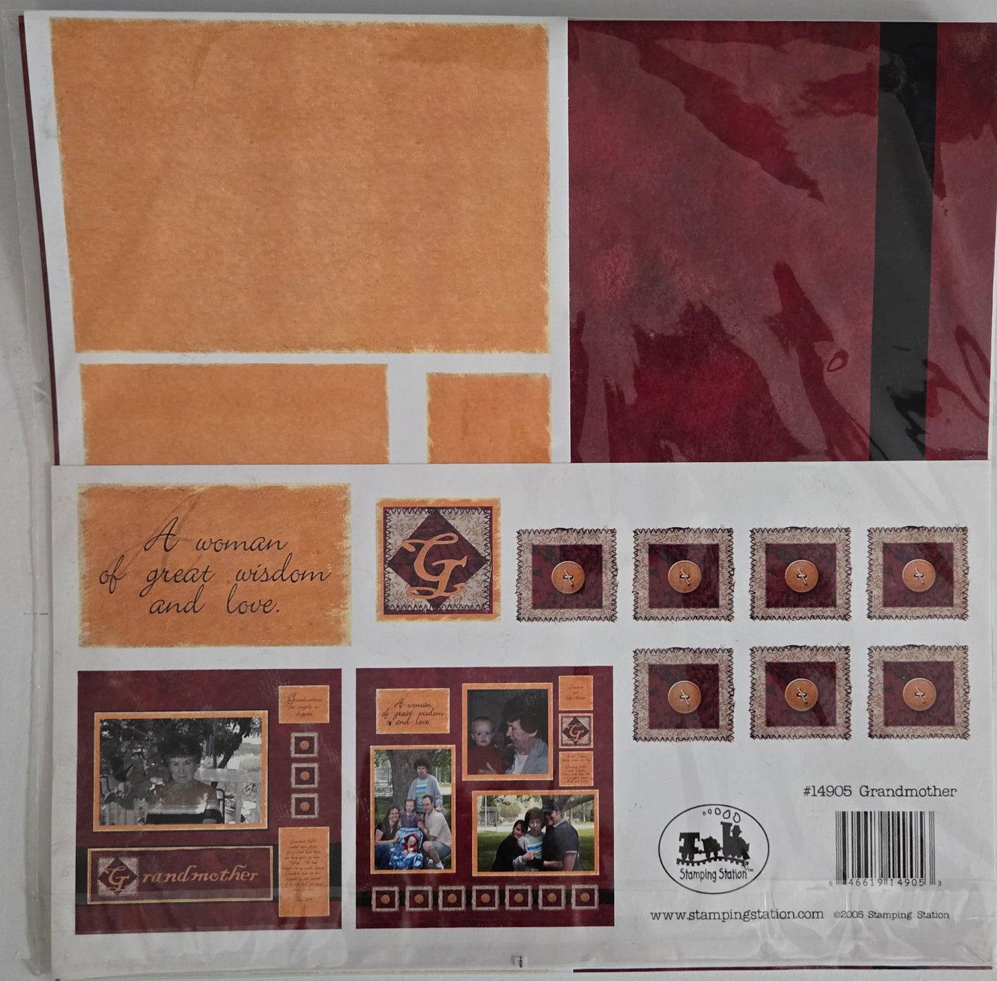 Grandmother 12x12 Scrapbook Page Kit by Stamping Station
