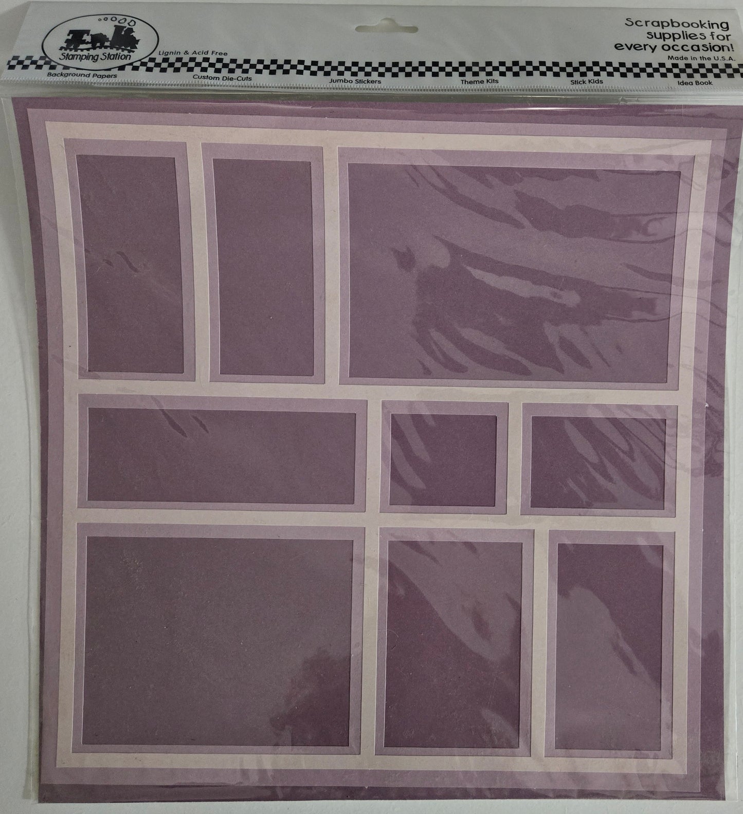 Stamping Station Purple Overlay Page Kit