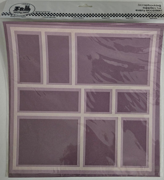 Stamping Station Purple Overlay Page Kit