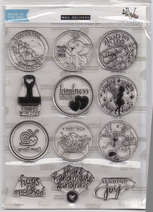 Stamping Village Mail Delivery Stamps