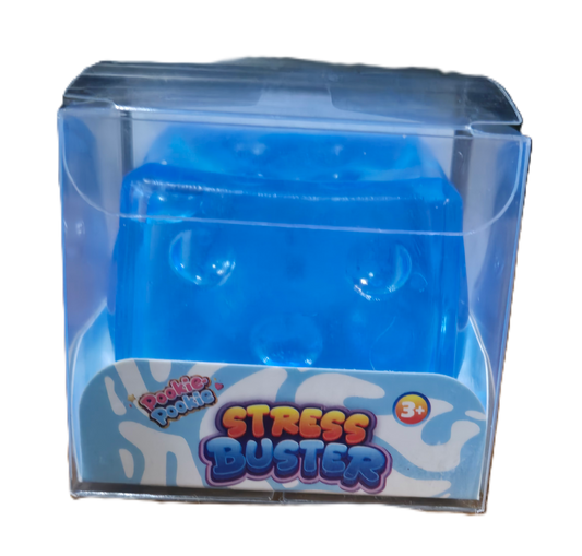 Squishy Stress Buster Blue Dice Cube